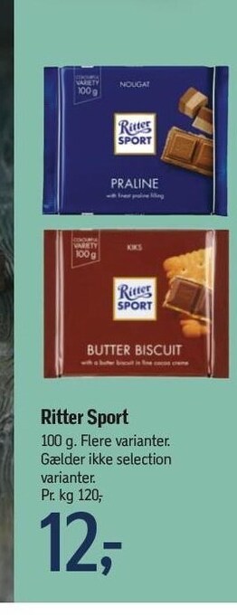 Føtex Ritter Sport tilbud