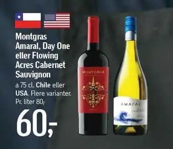 Føtex Montgras Amaral, Day one eller Flowing Acres Cabernet Sauvignon tilbud