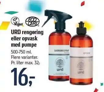 Føtex URD rengøring el. opvask med pumpe tilbud