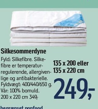 Føtex Silkesommerdyne tilbud