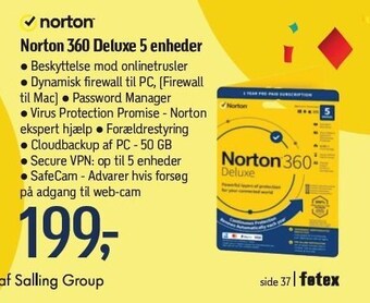 Føtex Norton 360 Deluxe 5 enheder tilbud