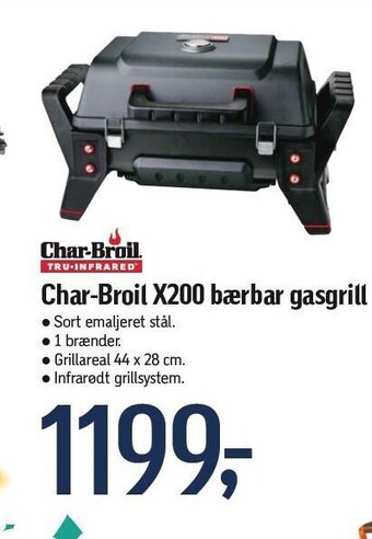 Føtex Char-Broil X200 bærbar gasgrill tilbud