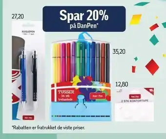 Føtex Kuglepenne, Tusser og tape tilbud