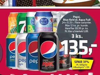 Fleggaard Pepsi, Blue Keld el. Aqua Full tilbud