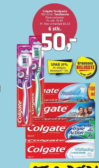 Fleggaard Colgate tandpasta tilbud