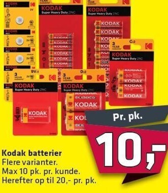 Fleggaard Kodak batterier tilbud