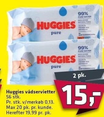 Fleggaard Huggies vådservietter tilbud