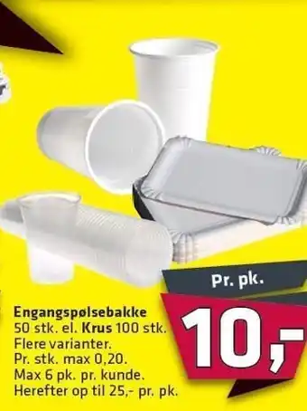 Fleggaard Engangspølsebakke el. krus tilbud