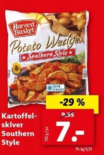 Lidl Kartoffel Skiver Southern Style 750g tilbud