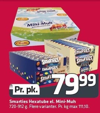 Fleggaard Smarties Hexatube el. Mini-Muh tilbud
