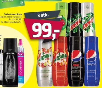 Fleggaard Sodastream Sirup - 3 stk. tilbud