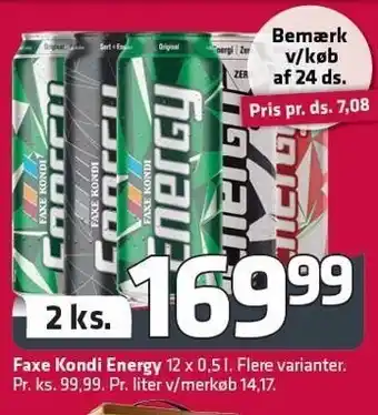 Fleggaard Faxe Kondi Energy - 2 ks. tilbud