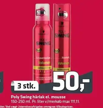 Fleggaard Poly Swing hårlak el. mousse - 3 stk. tilbud