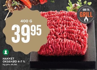 MENY Hakket oksekød 4-7% tilbud
