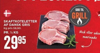 MENY Skaftkoteletter af dansk gris tilbud
