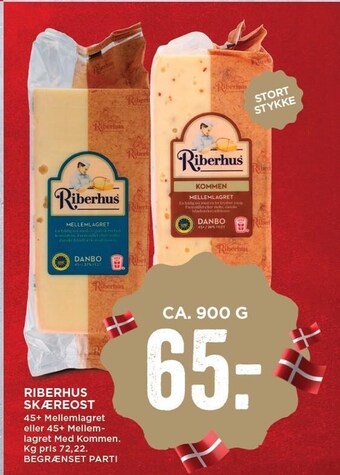 MENY Riberhus skæreost tilbud