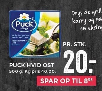 MENY Puck hvid ost tilbud