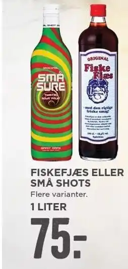 MENY Fiskefjæs el. små shots tilbud
