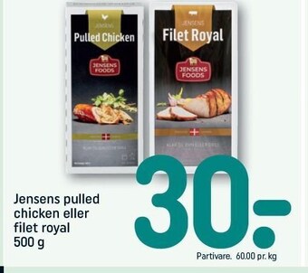 REMA 1000 Jensens pulled chicken el. filet royal tilbud