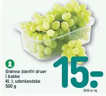 REMA 1000 Grnne stenfri druer i bakke tilbud