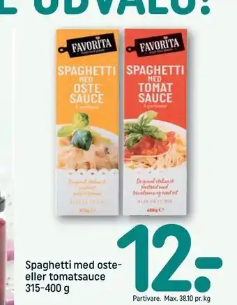 REMA 1000 Spaghetti m. oste el. tomatsauce tilbud