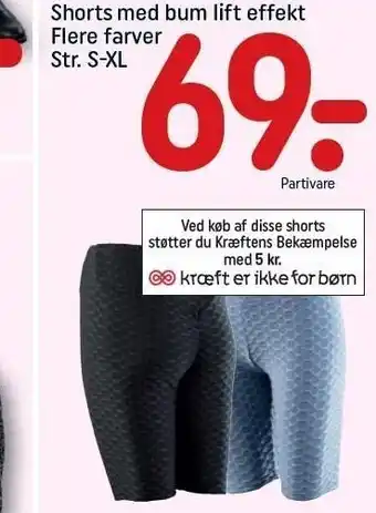 REMA 1000 Shorts m. bum lift effekt tilbud