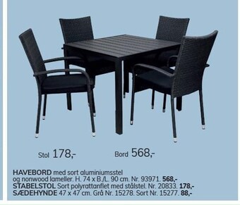 Daells Bolighus Havebord tilbud
