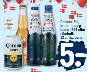 Corona, Sol, kronenbourg blanc 1664 el.alkoholfri