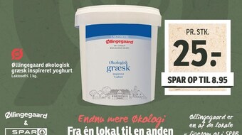 SPAR Øllingegaard økologisk græsk inspireret yoghurt tilbud
