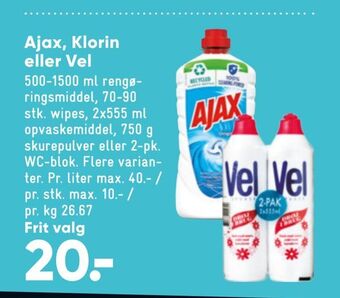 Bilka Ajax, Klorin eller Vel tilbud