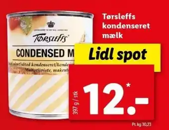 Lidl Tørsleff Kondenseret Mælk 397g tilbud