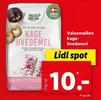 Lidl Valsemøllen Kage- hvedemel 2kg tilbud