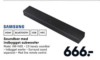 Bilka Soundbar med indbygget subwoofer tilbud