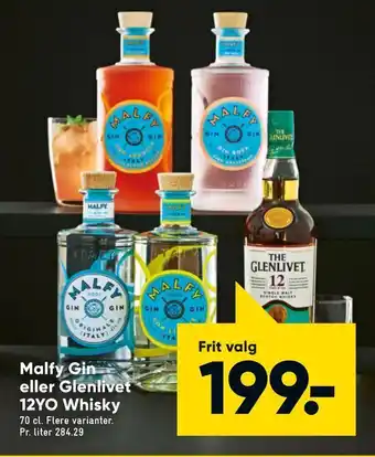 Malfy Gin eller Glenlivet 12YO Whisky