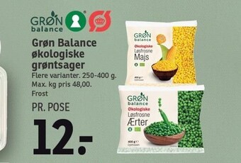 SPAR Grøn Balance Økologiske Grøntsager tilbud