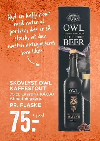 MENY Skovlyst owl kaffestout tilbud