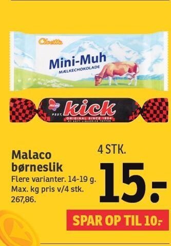 SPAR Malaco børneslik tilbud