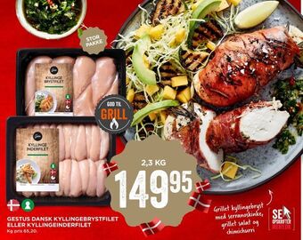 MENY Gestus dansk kyllingebrystfilet eller kyllingeinderfilet tilbud