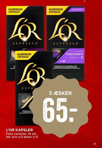 MENY L'or kapsler tilbud