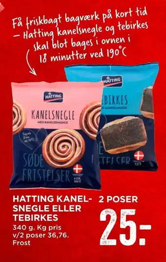 MENY Hatting kanel­snegle eller tebirkes tilbud