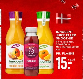 MENY Innocent juice eller smoothie tilbud