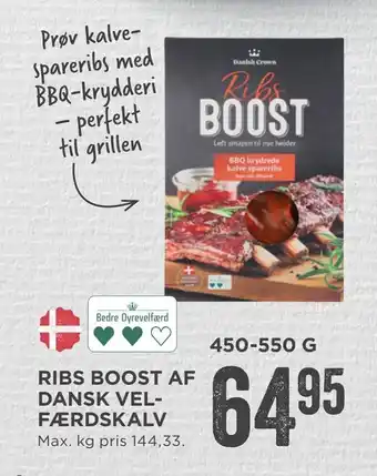 MENY Ribs boost af dansk vel­ færdskalv tilbud