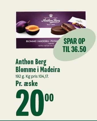 Min Købmand Anthon Berg blomme i madeira tilbud