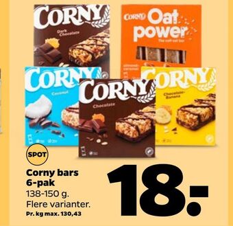 Corny Bars 6-pak 138-150 g