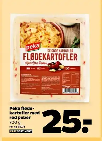 Netto Peka Fløde Kartofler med Rød Peber 700 g tilbud