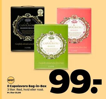 Netto Il Capolavoro Bag-in-Box 3 liter tilbud