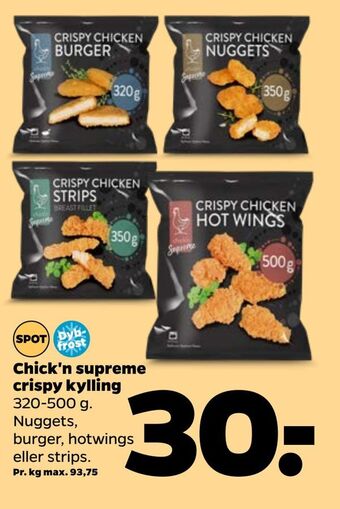 Netto Chick'n Supreme Crispy Kylling 320-500 g tilbud