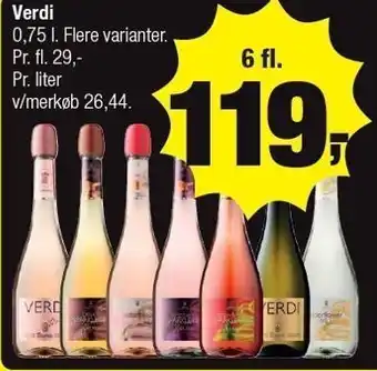 Verdi 0,75 L. Flere varianter - 6 fl.
