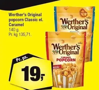 Calle Werthers Original popcorn classic el. Caramel 140 g tilbud