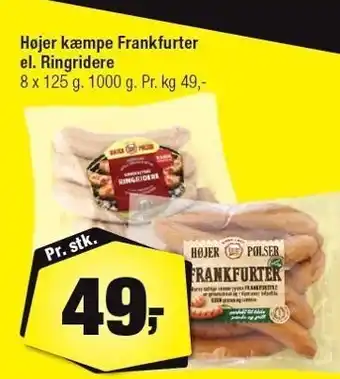 Calle Højer kæmpe Frankfurter 8 x 125 g tilbud